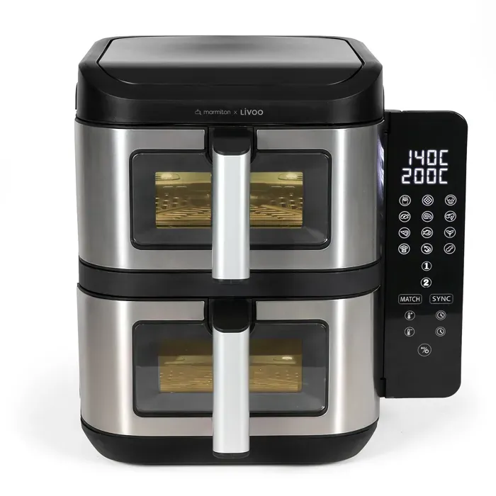 Friteuse sans huile Airfryer double bac Livoo 12 programmes