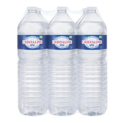 Pack 6 bouteilles d&rsquo;eau Cristaline 1.5L
