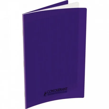 Cahier Conquérant A4 96 pages Seyès, polypro violet