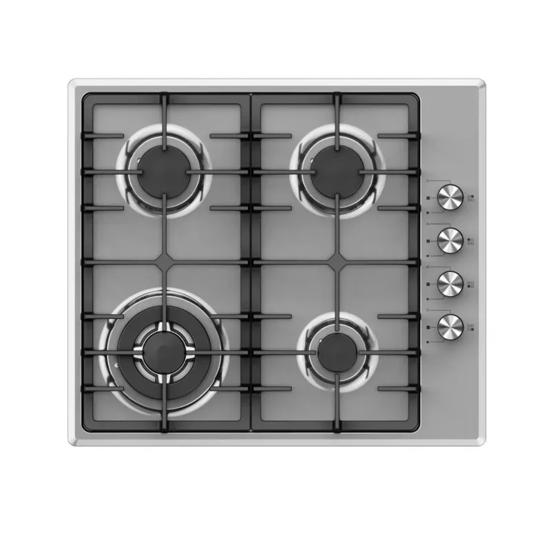 Plaque de cuisson 4 feux à gaz inox