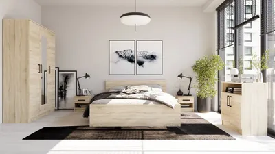 Chambre complète Sava, coloris Sonoma
