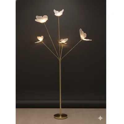 Lampe led a poser avec socle 1m20 d03 (papillon)