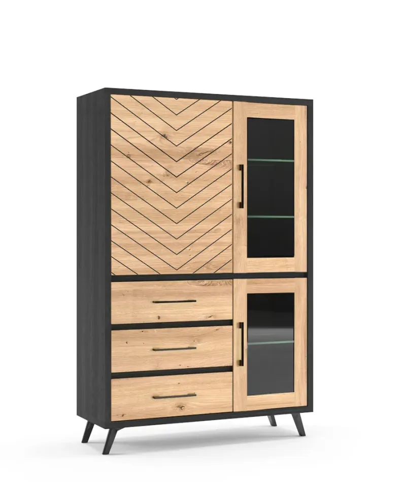Vitrine en verre Athena – présentoir élégant pour salon ou bureau – WIW