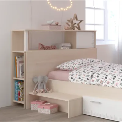 Tête de lit CHARLY Acacia Bois/Blanc 2498ENVI