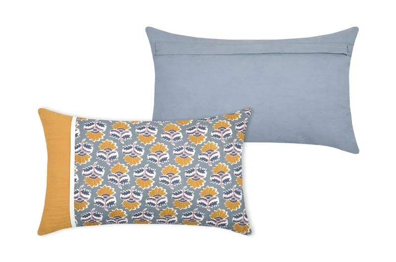 Coussin sunda 30X50 indigo 100%CO