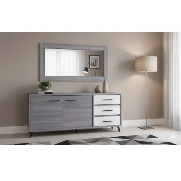 Enfilade Wiva avec miroir 216×45×84 cm
