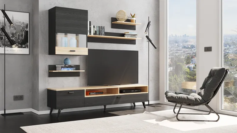 Meuble TV RIK – Banc TV design pour salon – LIVING-RIK