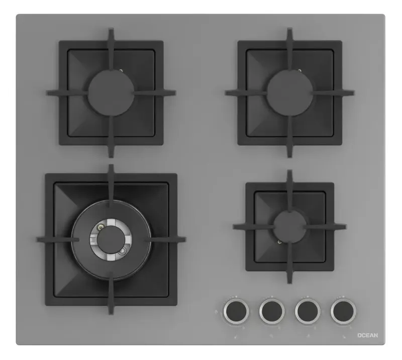 Plaque de cuisson gaz 4 feux Ocean 60cm Gris