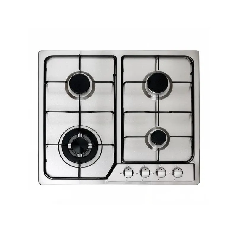 Plaque encastrable NEOLUX 4 feux gaz wok Grille en alu Inox JY-S4030