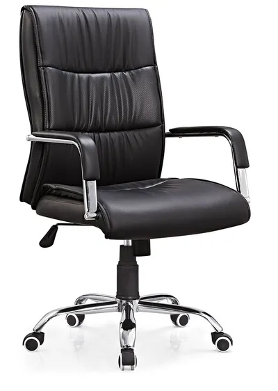 Fauteuil de bureau noir avec accoudoirs