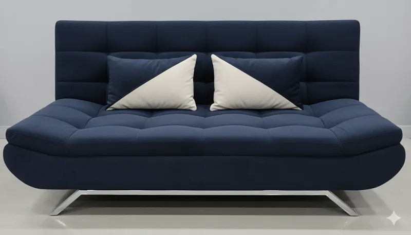 Canapé clic-clac convertible en tissu – 185×115×45 cm