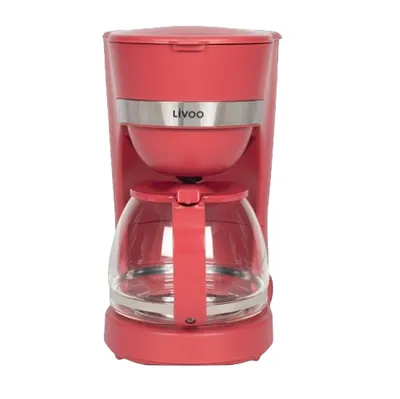 Cafetière électrique Livoo 1,25L 750w Rouge DOD200RC