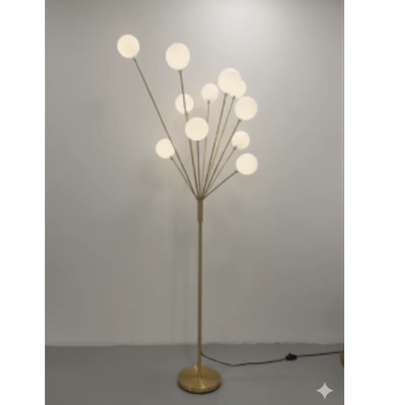 Lampe LED à poser sur socle 1,20 m forme boule