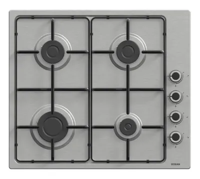 Plaque de cuisson gaz 4 feux Ocean 60cm Inox