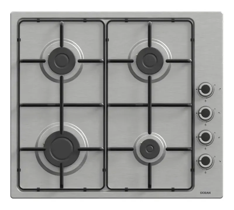 Plaque de cuisson gaz 4 feux Ocean 60cm Inox