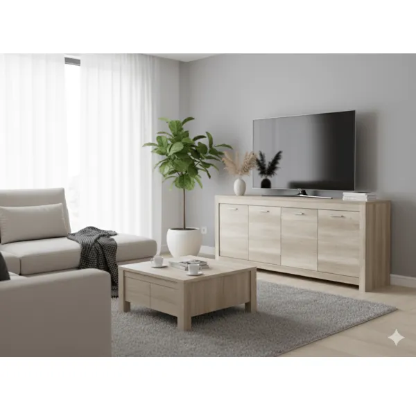 Buffet Padva 4 portes sans miroir contemporain
