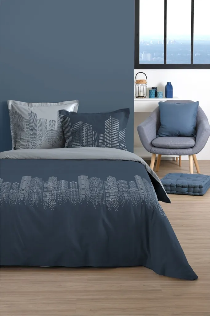 Parrure de lit immeubles hc 240X220+2T63X63 100%COTON
