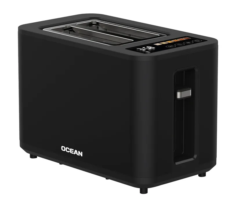 Grille-pain 2 tranches digital 900W noir