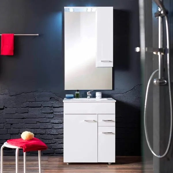 Meuble de douche Minka, 60×46×197 cm