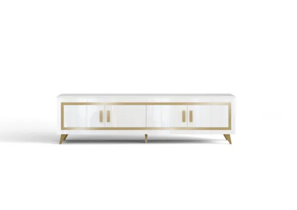 Meuble TV Gold 207 or et blanc