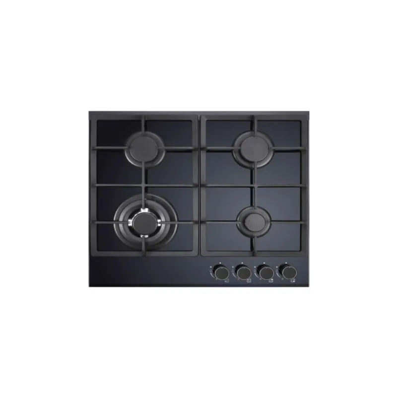 Plaque de cuisson gaz Derosso NDR-4FGWF-V 4 feux 60 cm verre noir