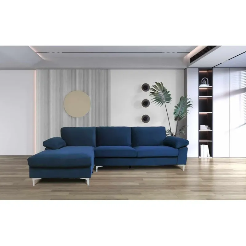 Canapé d'angle Kaveah 236 × 132 × 77 cm bleu