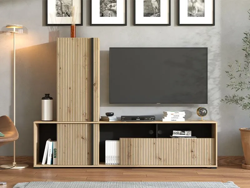 Meuble TV Living en kit Chania