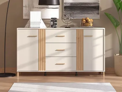 Buffet Belfort 3 tiroirs 3 portes 163,5x40x90 cm