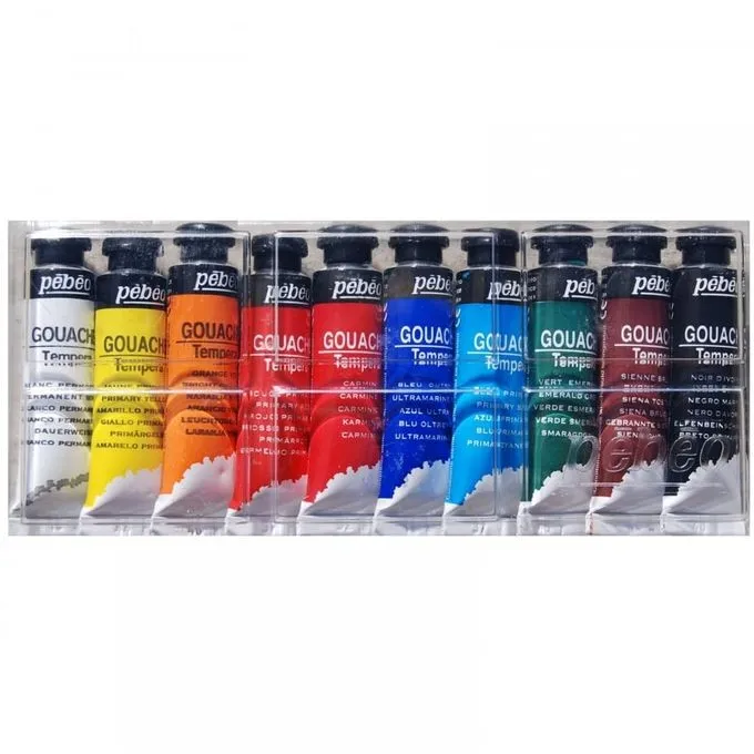 Gouache boîte de 10 tubes de 10 ml