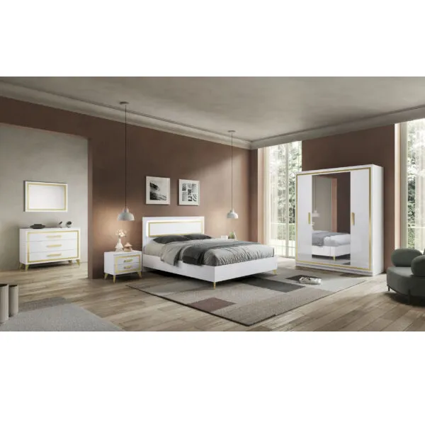 Chambre à coucher complète Gold 160×200 cm