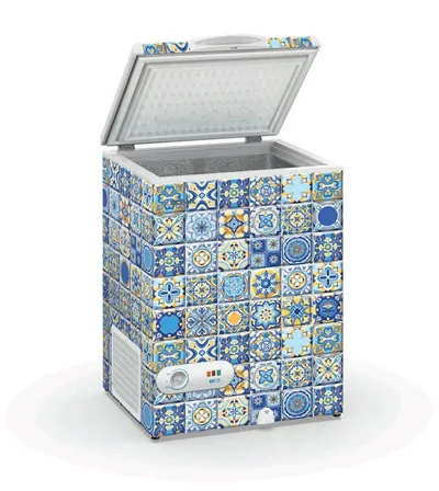 Congélateur coffre Ocean 105 L décor carreaux