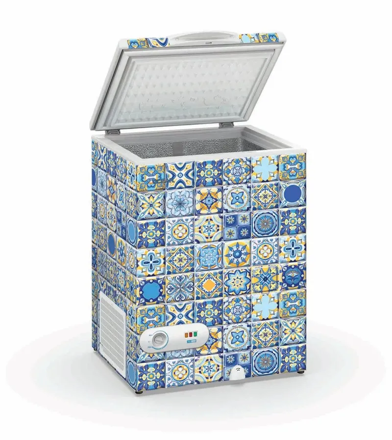 Congélateur coffre Ocean 105 L décor carreaux