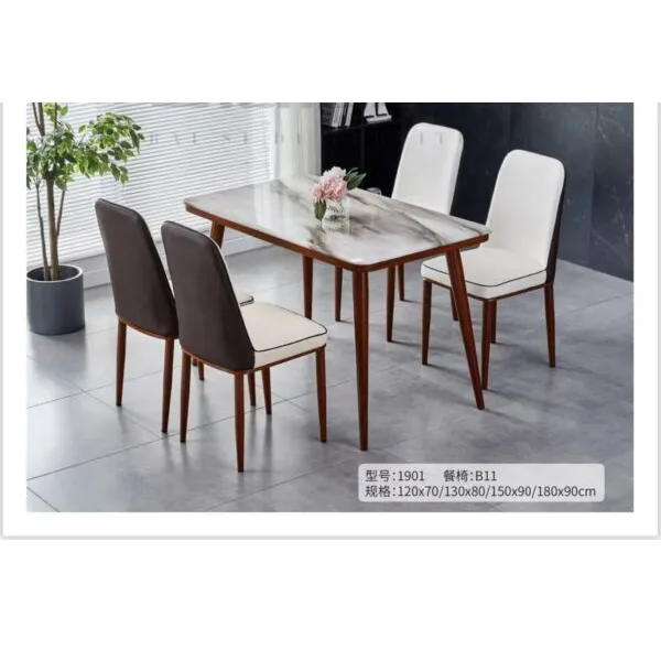 Table 1901+4 Chaises Beige