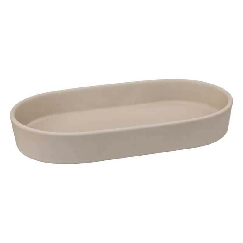Porte savon rubber 19.3X10.6X3CM beige