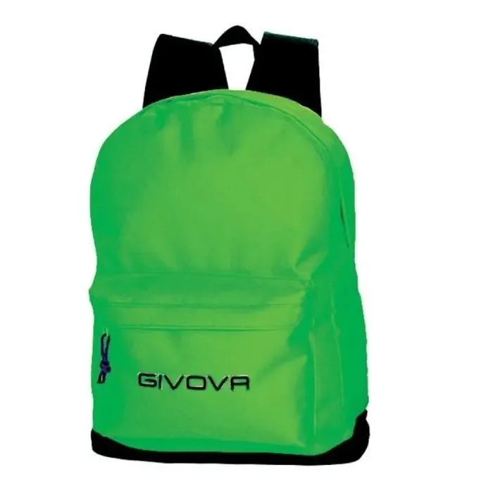 Sac à dos scolaire Givova vert fluo, 40×32×17 cm, nylon 600D