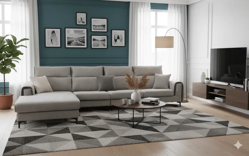 Salon d&rsquo;angle de jardin – 355 × 190 cm