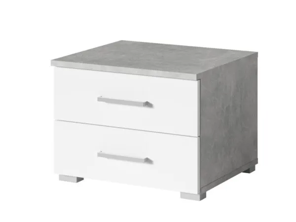 Table de chevet Soma 2 tiroirs béton