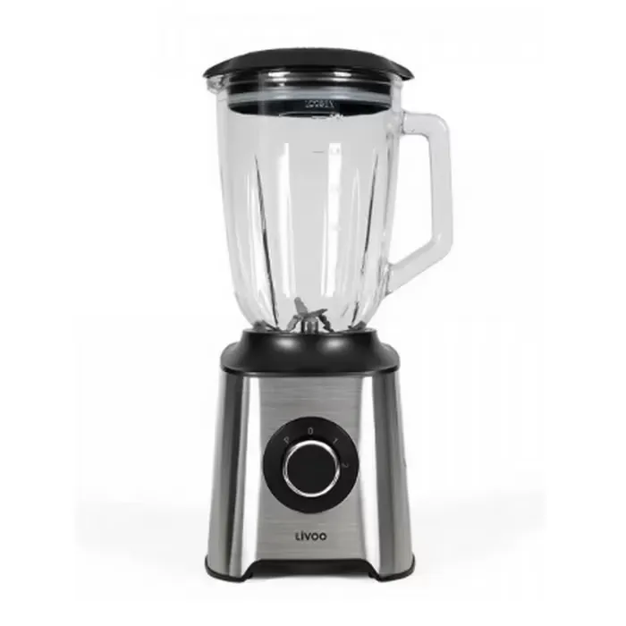 Blender Livoo 1,5 L 600 W bol en verre noir/argent