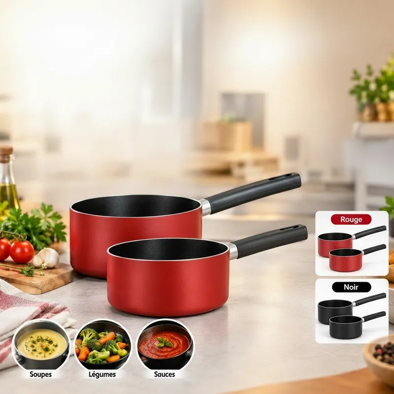 Set de 2 casseroles assorties