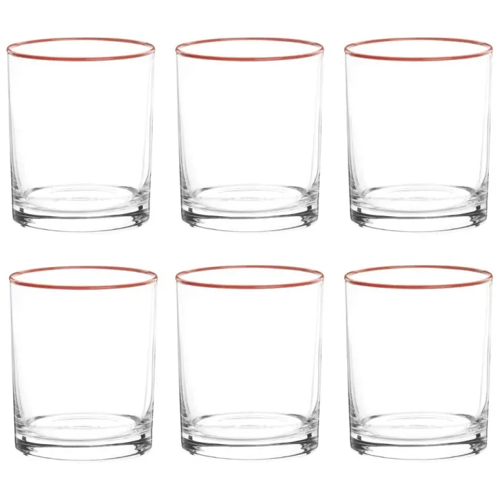 Lot de 6 verres transparents