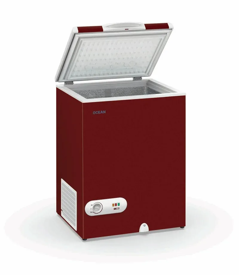 Congélateur coffre Ocean 105 L bordeaux