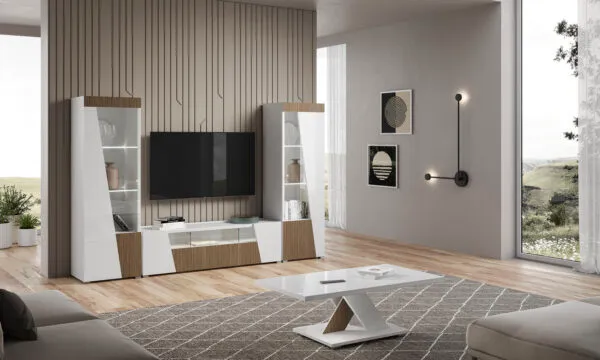 Ensemble Living Etna canapé, fauteuil et meuble TV