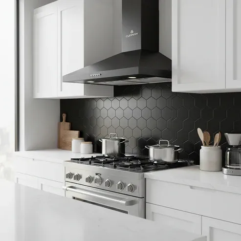 Hotte aspirante pyramide Cuisinam 60 cm – Noir mat