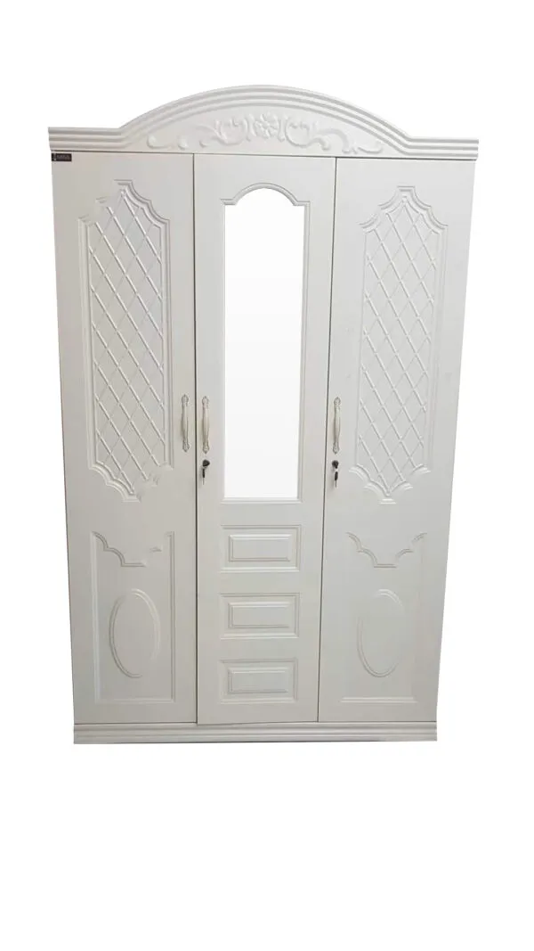 Armoire métallique 3 portes blanche