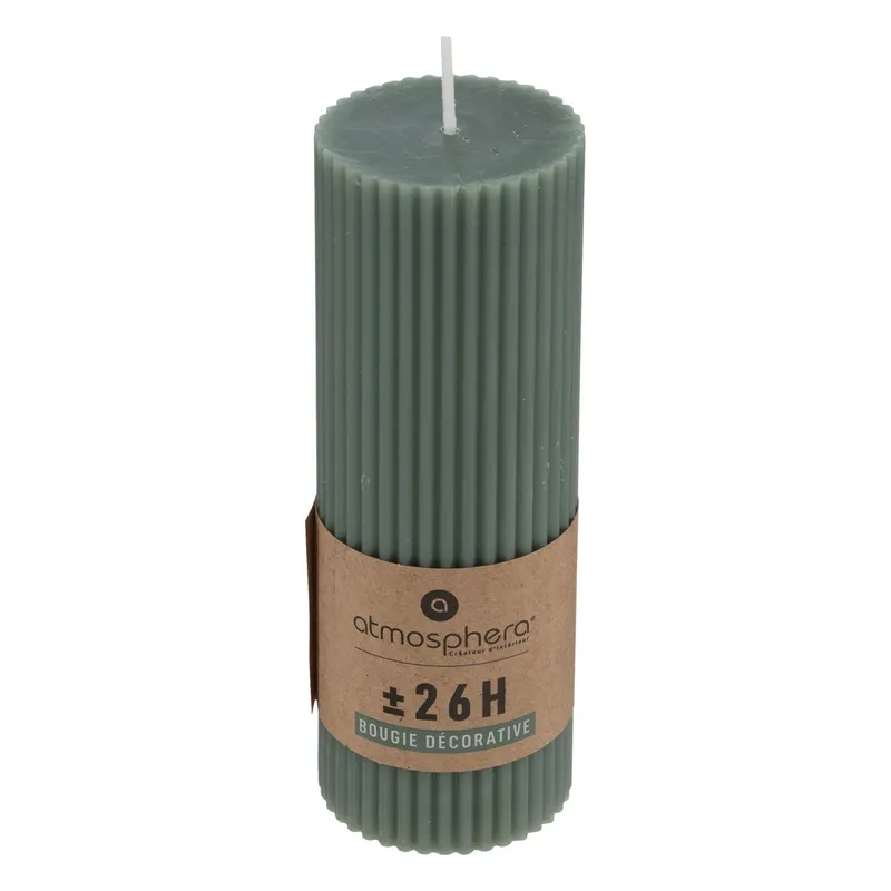 Bougie demi ronde 5XC14CM vert celadon