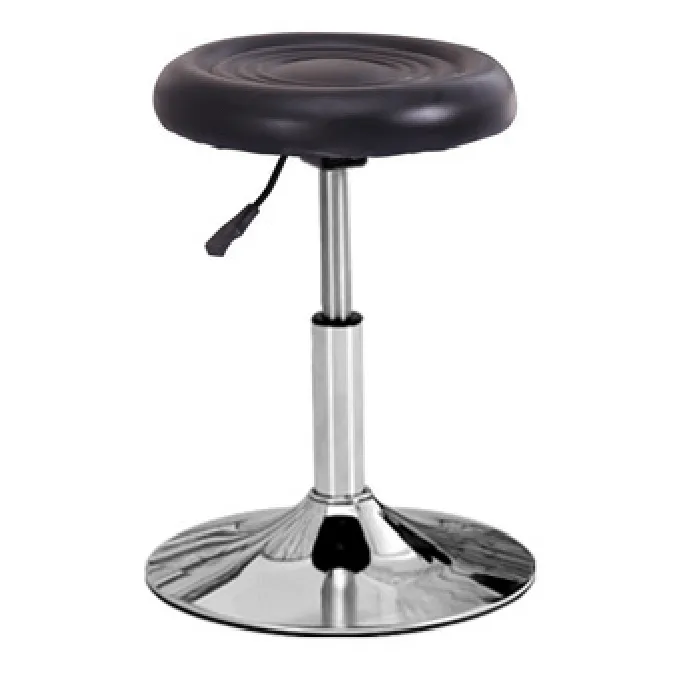 Chaise de bar D001 assise ronde Noire 32x42x52 cm