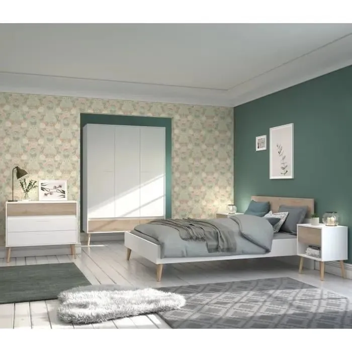 Chambre complète AALBORG, lit 140×200