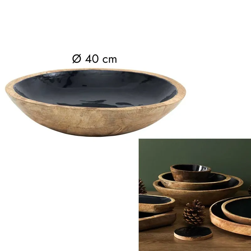 Saladier manguier D40CM bois noir