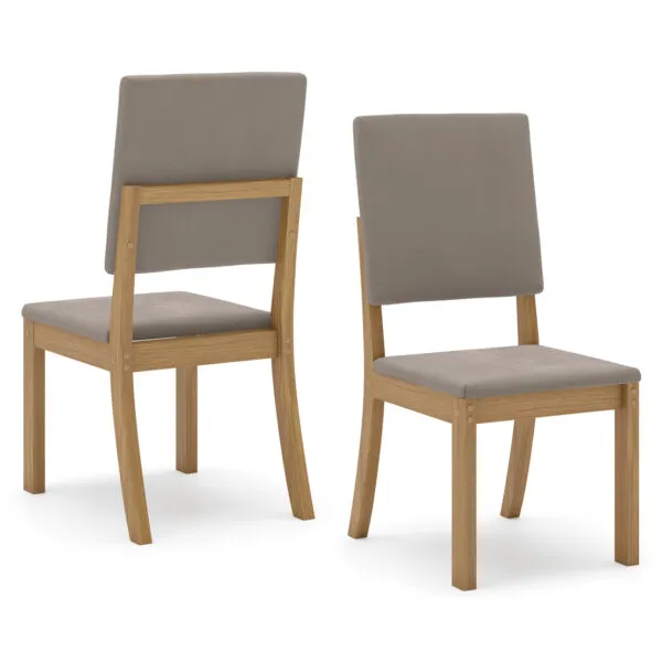 Chaise en bois Milla caramel 41,5×94,5×53,5 cm