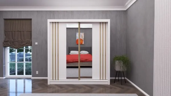 Armoire Oslo blanc et sonoma 200×210×60 cm